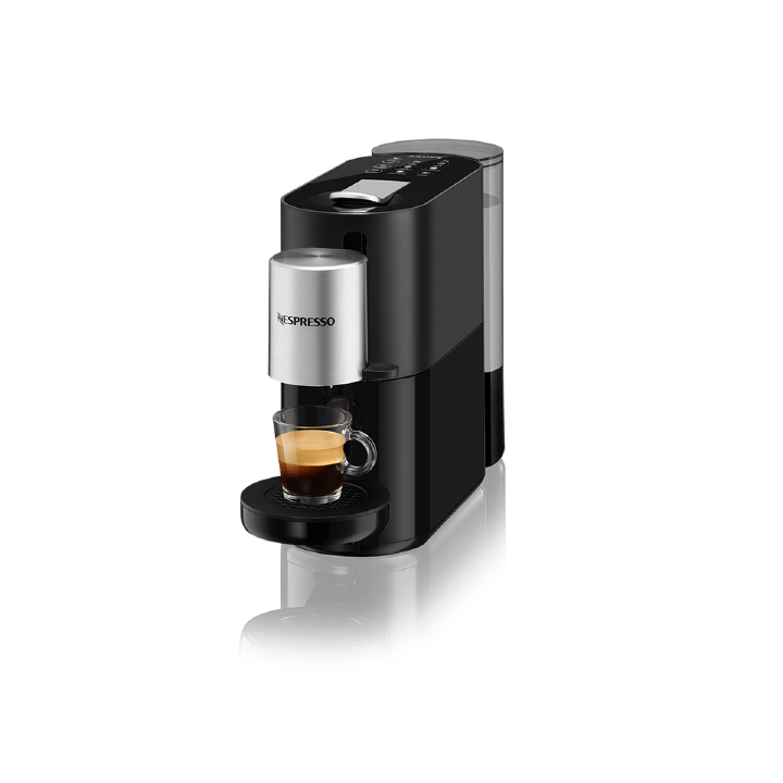 KRUPS XN8908 Nespresso Atelier Kapselmaschine mit Milchaufschäumer Schwarz/Silber